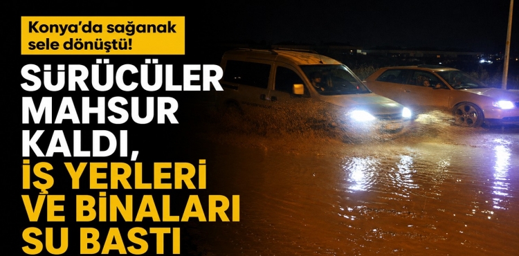 Konya’da Sağanak Sele Dönüştü! ?v=1